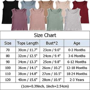 Nuevo logotipo personalizado OEM niños Rib chaleco sin mangas niño verano niños algodón desgaste verano niñas niños camiseta sin mangas - Product Image 5