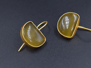Boucles d'oreilles en laiton plaqué or bijoux boucles d'oreilles en or 18 carats pour femmes cadeaux de fiançailles de mariage boucles d'oreilles simples en gros - Product Image 2