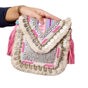 Sacs de mariage traditionnels indiens, sac banjara vintage, pochette à main avec broderie tribal, vente en gros - Product Image 1