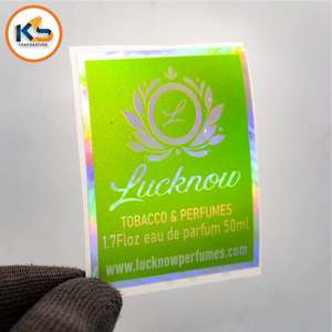 Etiquetas Adhesivas Personalizadas para Perfumes con Efecto Holográfico Brillante |   Etiquetas Iridiscentes con Recubrimiento UV, Resistentes al Agua y con Fuerte Adhesión para Empaquetado - Product Image 3