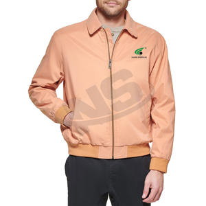 Blouson Bomber en Toile Tendance pour Homme – Couleur Unie, Personnalisable, Hiver Chaud, Respirant, Coupe-Vent, Fermeture Éclair, Style Urbain - Product Image 1