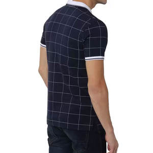 Nuevo diseño de camiseta de Golf, camiseta ligera de poliéster Spandex, camiseta de Polo de Golf estampada transpirable elástica de tela de mezcla para hombres - Product Image 3