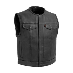 Hot MONO RIDER Men's USA Made Extra Long <b>Back</b> Premium Canvas Motorcycle Biker Vest Waterproof Breathable Winter Protective Vest - Product Image 6