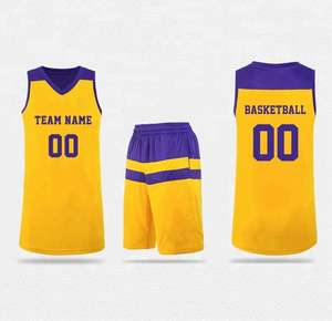 Vente en gros chemise de basket-ball brodée dernier maillot de basket-ball noir design personnalisé sublimation basket-ball t-shirt et ensemble court - Product Image 4