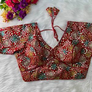 Blusa de encaje de diseñador para mujer, bordado intrincado de calidad superior, perfecta para fiestas y ocasiones festivas, blusa - Product Image 2