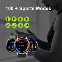 Montre connectée M66A, écran AMOLED de 1,43 pouce, appels Bluetooth, plus de 100 modes sportifs, moniteur de fréquence cardiaque, moniteur d'oxygène sanguin, montre de fitness