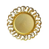 Élégante plaque de présentation en métal pour réception de mariage, traiteur, banquet, table à manger de luxe
