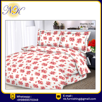 Parure de lit Double en coton, impression traditionnelle de fleurs, Rose, très doux, King Size, vente en gros