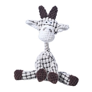 Jouet à mâcher pour chien en peluche durable et qui couine, avec nettoyage des dents et massage des gencives - Product Image 3