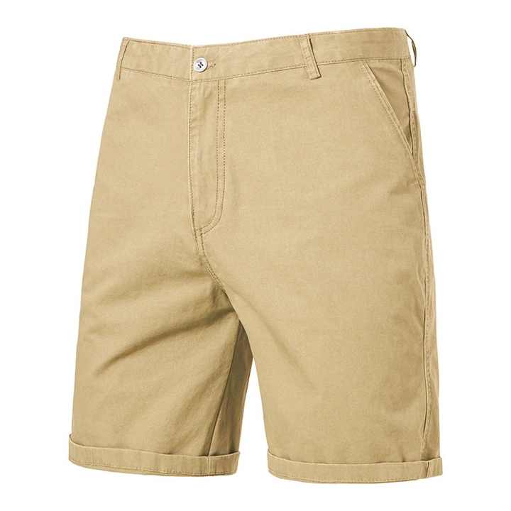 Men's Cotton Casual Shorts Summer Business Casual Knee Pants Classic Streetwear Golf Shorts