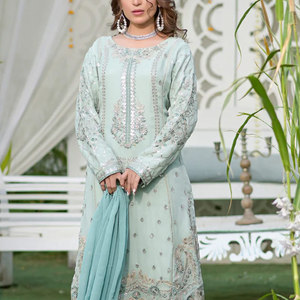 ชุดสูท3ชิ้นปักเลื่อม3ชิ้นสำหรับปาร์ตี้งานแต่งงานชุดแฟนซีลูกไม้ปักเลื่อมสำหรับใส่ในสนามหญ้า shalwar - Product Image 5