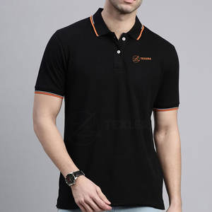 Superventas ligero transpirable para hombre para camisas último diseño patrón sólido tejido de punto 100% algodón manga corta en línea - Product Image 2