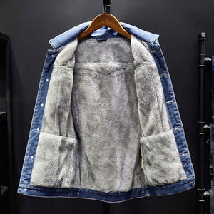 Chaqueta Vaquera para Hombre, Estilo Casual, Vintage, Ajustada, Holgada, Resistente, Retro, Urbana, Azul, Negra, Lavado Claro, Desgastada - Product Image 3