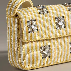 Bolso de hombro con cuentas, bolso con cuentas, bolso de boda, regalo para ella, bolso de mano con cuentas, bolso de moda, bolso colorido artesanal - Product Image 1