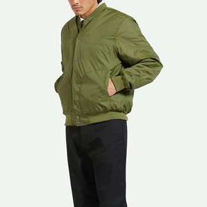 Último estilo ligero verde soporte cuello impermeable bombardero chaqueta invierno nueva moda OEM servicio para hombres - Product Image 3