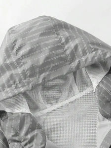 Chaqueta cortavientos ligera para hombre, logotipo personalizado, venta al por mayor, estilo callejero, cremallera completa, con capucha, impermeable, chaqueta de lluvia para senderismo - Product Image 3