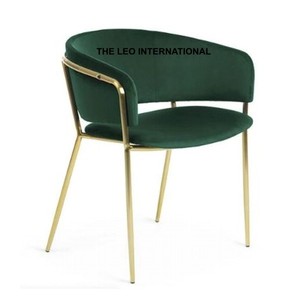 Cadre en métal en acier inoxydable faux cuir noir large fauteuil en cuir de vachette chaise longue 30X30X30 pouces meubles pouf hôtel chic - Product Image 4