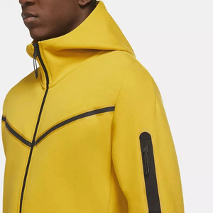 Ensemble de survêtement en molleton technique pour homme, sweat à capuche zippé et pantalon de jogging, logo personnalisé, vêtements de sport, vêtements d'hiver - Product Image 3