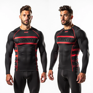 Fabricante de protectores contra sarpullidos BJJ personalizados, impresión por sublimación de alta calidad, protectores contra sarpullidos MMA duraderos para grappling y gimnasio - Product Image 6