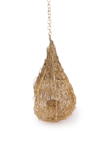 Hanging Bird Nest Lantern / Tea light <b>Holder</b> in Gold color Farmhouse Decor Wooden Candle <b>Holder</b> Gift farmhouse decor - Product Image 5