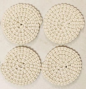Sous-verre en macramé fait à la main 100% coton intérieur/extérieur salon décoration de la maison prix de gros tapis et tampons - Product Image 5