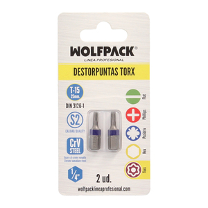 <b>Torx</b> T15 <b>Screwdriver</b> Bits (2 Pieces) S2 Chrome Vanadium Steel - Product Image 3