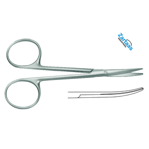 Tijeras de enucleación de acero inoxidable de alta calidad, estándar, curvadas, longitud 11.5 cm, tijeras quirúrgicas - Product Image 2