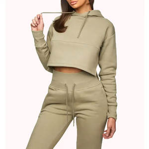 Conjunto Deportivo Informal de Alta Calidad, Estilo Nuevo, Personalizado, Transpirable, con Puños Acanalados, Sudadera con Capucha para Mujer - Product Image 1