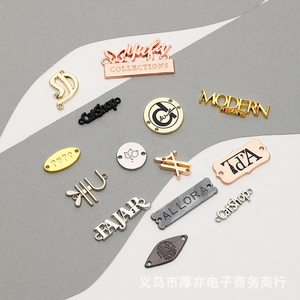 Metal <b>Sew</b>-<b>On</b> Heart <b>Patches</b> with Embroidered Logo for Bags and Hats - Product Image 1
