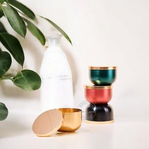 Vaso de vela de tamaño y diseño personalizado, recipiente de vela de tamaño pequeño con tapa, tarro de vela colorido, recipiente de vela - Product Image 1