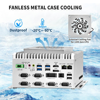 Mini PC CWWK sin ventilador de 12.ª generación con procesador i3 1215U, i5 1235U, i7 1255U, 2 puertos LAN Gigabit i210AT, 6 puertos RS232 COM, GPIO, montaje en carril DIN U12, computadora industrial.