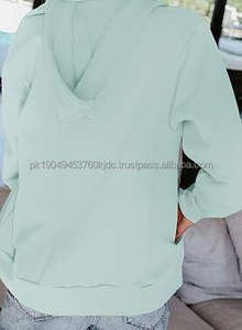 Sudadera con Capucha y Cordón Ajustable para Mujer, Manga Larga, Hombros Caídos, Estilo Holgado - Product Image 4