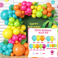 Nouveauté : Kit d'arche de ballons floraux sur le thème de l'été, guirlande pour fête d'anniversaire, mariage, baby shower, décoration de la maison