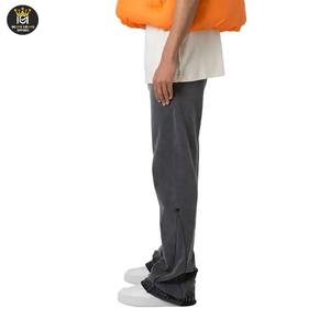 กางเกงขาบานของผู้ชายกางเกงวิ่งขายาวของผู้ชายทรงสลิมฟิตเอวยางยืดแบบมีเชือกรูดออกแบบโลโก้ได้ตามต้องการ - Product Image 2