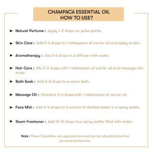 100% Pure Champaca Essential Oil Cold <b>Pressed</b> Body Oil for Moisturizing Firming and Lightening Cosmetic Grade - Product Image 5