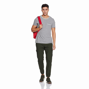 Venta al por mayor Unisex Vintage Casual Cargo Pantalones verde oscuro personalizado Logo etiqueta transpirable Cordura Material medio múltiples bolsillos - Product Image 4