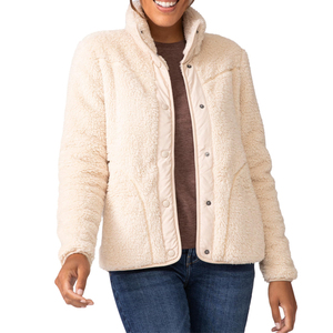 Nouveau col montant à manches longues femmes Sherpa polaire veste respirant lourd élégant conçu doux fourrure fait Sherpa veste - Product Image 2