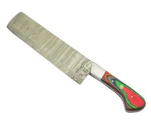 Juego de cuchillos de cocina de hoja de acero de Damasco hecho a mano, 5 piezas, el mejor juego de cuchillos de Chef de Damasco, mango de madera con bolsa de cuero - Product Image 2