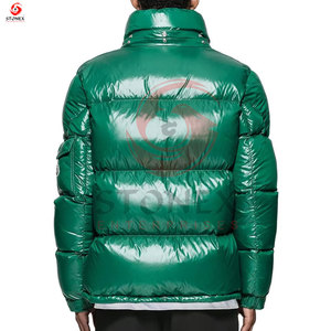 Outdoor Men's Winter Streetwear <b>Canvas</b> Puffer <b>Jacket</b> with Stand Collar Custom Logos and Front Designs Windproof & Breathable - Product Image 5