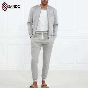 Chándales Unisex de 2 piezas con Logo personalizado Heather Grey Hoodie, pantalones de chándal, conjuntos de Jogger, pantalones Cargo, chándales únicos de estilo Unisex - Product Image 5