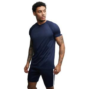 OEM nouvel été hommes ensemble sport costume à manches courtes t-shirt et short deux pièces double unisexe polo soie coton décontracté tricoté t-shirt - Product Image 6