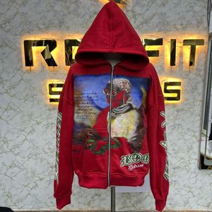 Sweats à capuche avec fermeture éclair les plus demandés avec étiquette personnalisée qualité supérieure sérigraphiés en strass fabriqués en usine prix bas sweats à capuche pour hommes sweats à capuche - Product Image 5