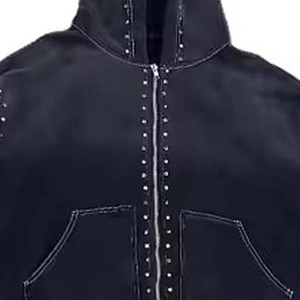 Conjunto Deportivo Informal con Capucha y Pedrería para Invierno, Nuevo Estilo, Corte Regular, Color Sólido, Gran Venta - Product Image 4