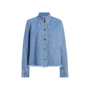 Mosaic Impex High Quality Hot Selling Regular Washed Women's Jean Woven Blue Standard Blank Baggy Style Denim Jacket - Product Image 4