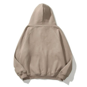 Sudadera con capucha de gran tamaño con cremallera completa térmica de algodón 100% personalizada, con hombros caídos y peso pesado para invierno, impresión Digital sólida - Product Image 2