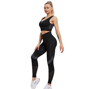 Conjunto de Yoga de alta calidad para mujer a la venta precio barato ropa de entrenamiento cómoda ropa de Fitness tela transpirable para gimnasio - Product Image 3
