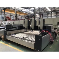 Máquina CNC de 3 Ejes y 3 Cabezales para Piedra 3015T, Router de Tallado de Mármol y Granito de Alta Resistencia para Procesamiento de Lápidas y Losas Multipieza