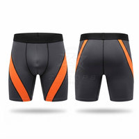 Shorts de compression pour hommes, taille élastique, couleur unie, séchage rapide, tissu léger et respirant, coupe ajustée, vêtements de sport pour la salle de sport