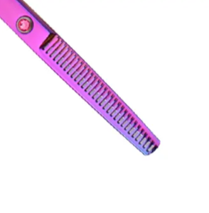 Tijeras para adelgazar el cabello con dientes, accesorios de salón de barbero de acero inoxidable con revestimiento de titanio elegante, tijeras - Product Image 4