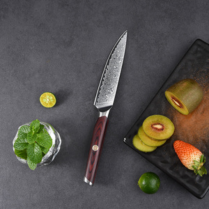 Mayorista Personalizado OEM ODM Cubiertos Fábrica Profesional Japonesa Cocina Damasco Cuchillo de utilidad Cuchillo de fruta para uso en la cocina - Product Image 4